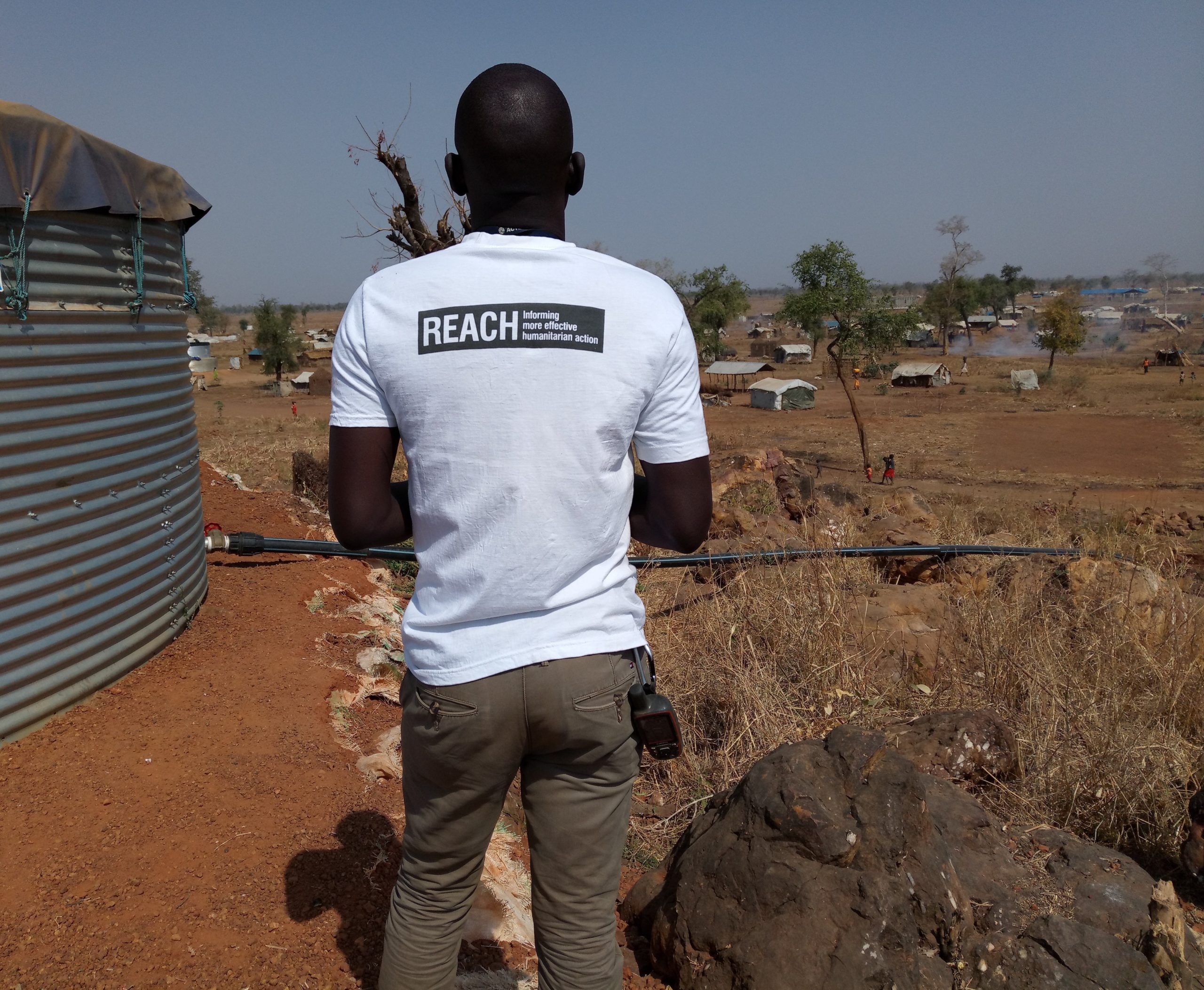 REACH staff mapping water infrastructure at Doro refugee camp in Maban County, South Sudan ©REACH/2018
