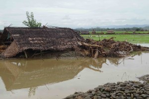 Myanmar Flood damage Minbya Township