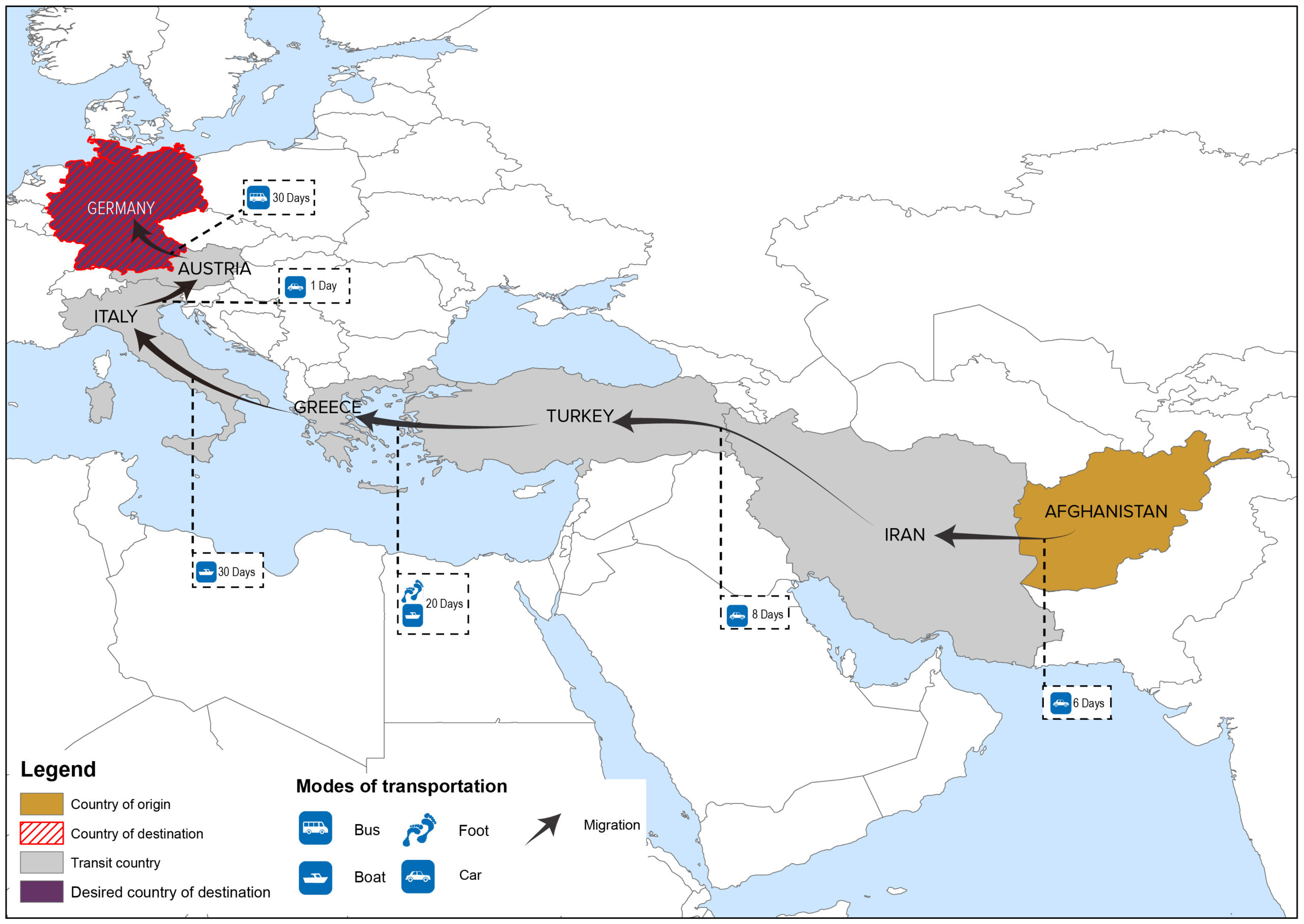 One Afghan man's migration journey to Europe