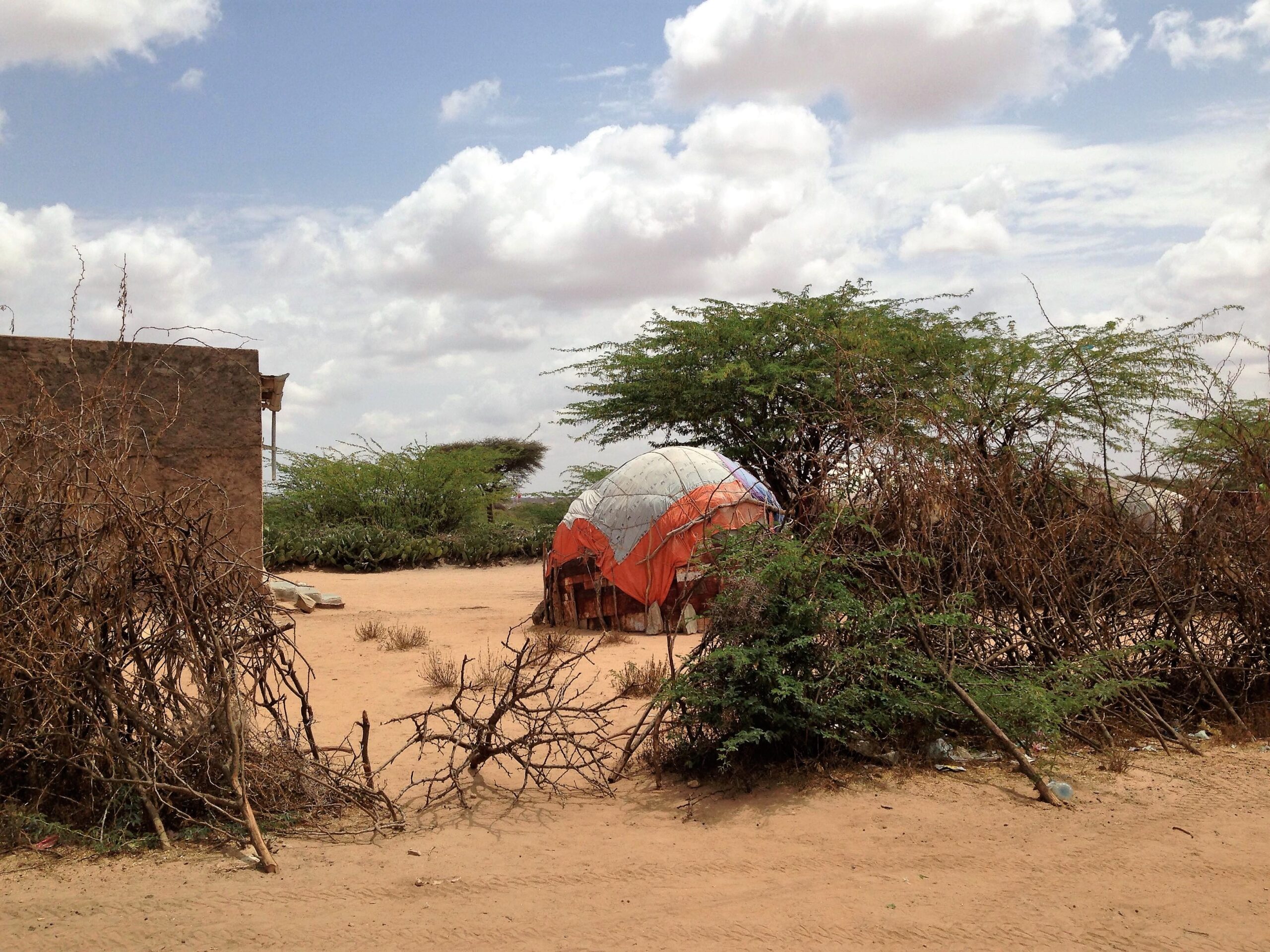 Makeshift shelters in an IDP settlement in Gabiley town, Awdal region. @REACH/2018