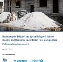 REACH Evaluates the Effect of the Syrian Refugee Crisis on Stability and Resilience in Jordanian Host Communities : Preliminary Impact Assessment